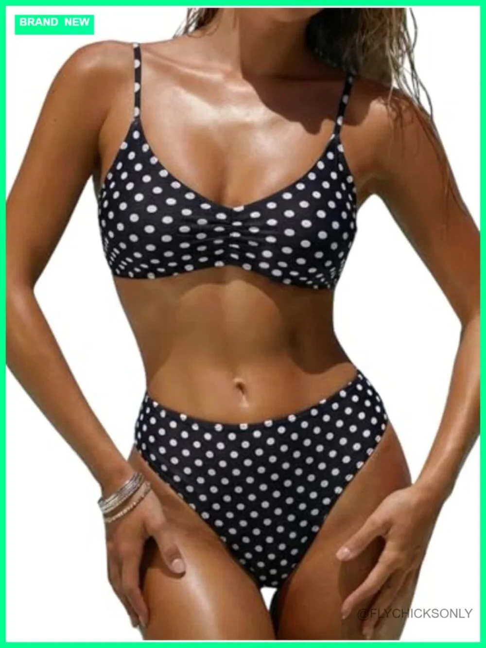 High Waisted Bikini Set 2 Piece Cheeky Swimsuits Push Up Bathing Suit